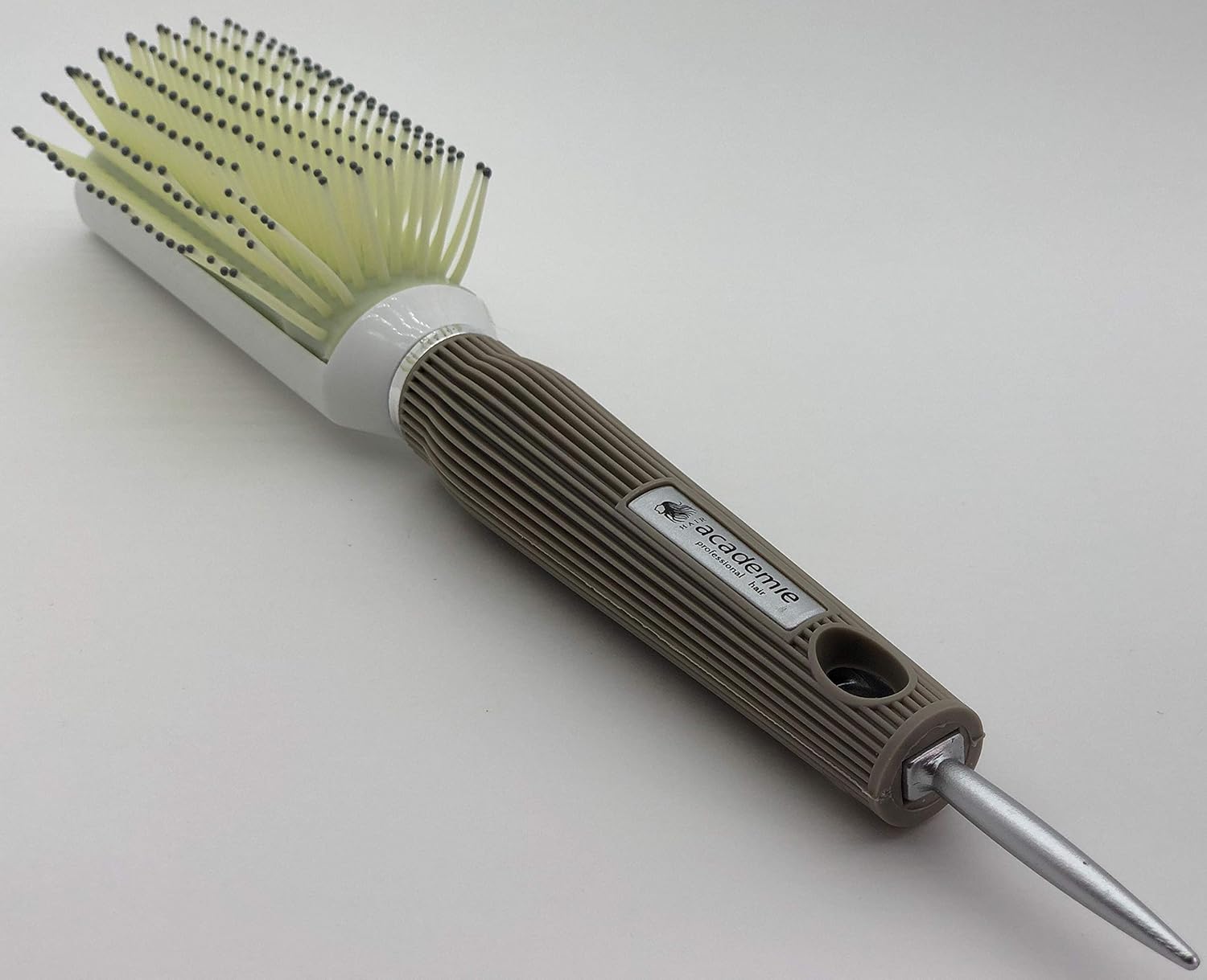 BEAUTY GARDEN Plastic + Antystatic Thermal Hair Brush whith Retractable Sectioning Pick