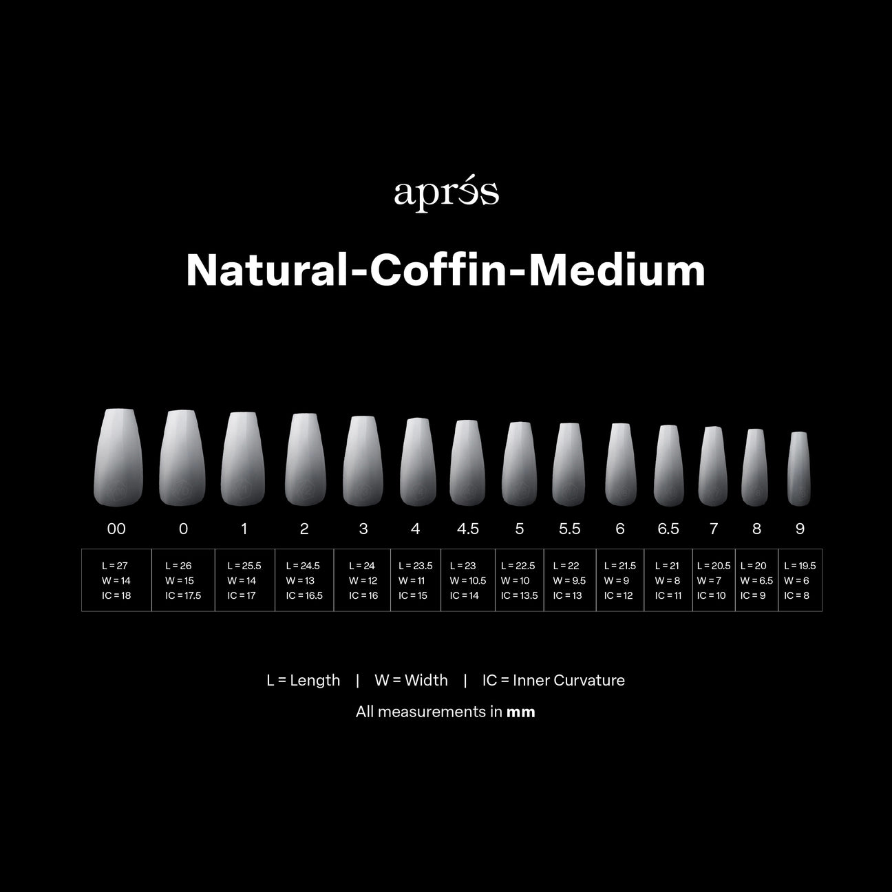 Ombré Gel-X® Natural Coffin Medium Tip Box – 210pcs