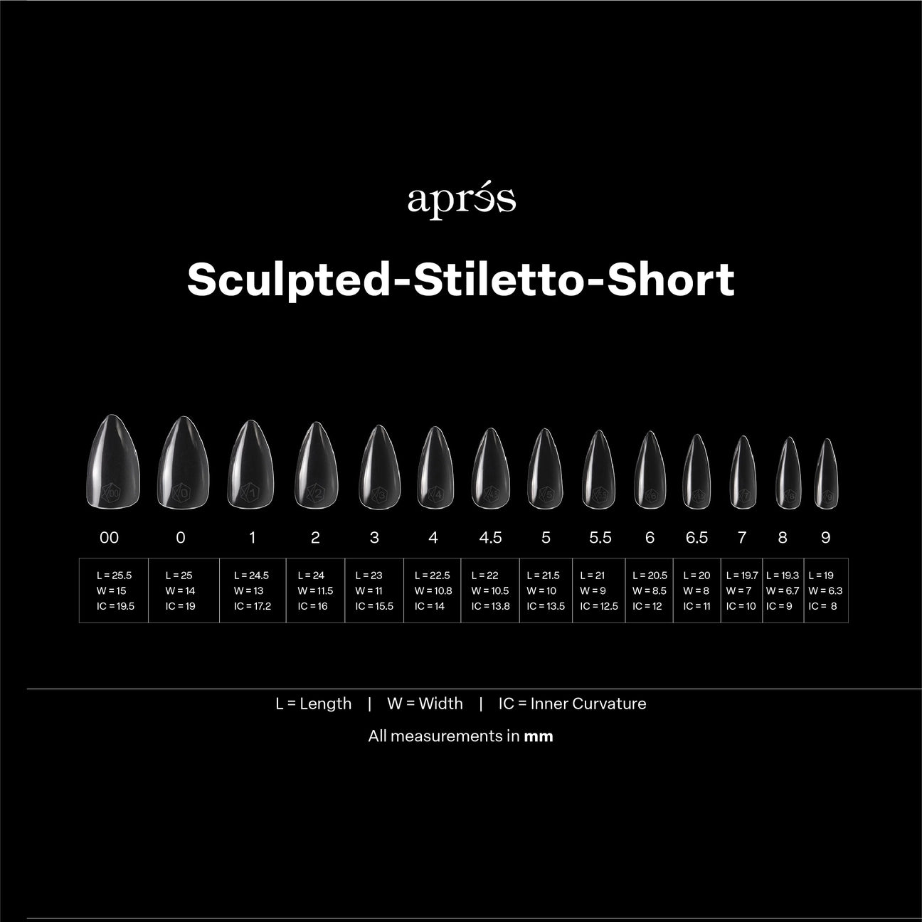 Gel-X® Sculpted Stiletto Short Nail Tips – Mini Box (280pcs)