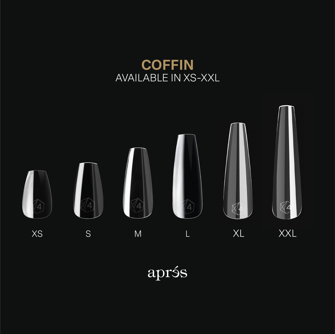 Gel-X® Sculpted Coffin XXL Nail Tips – Mini Box (210pcs)