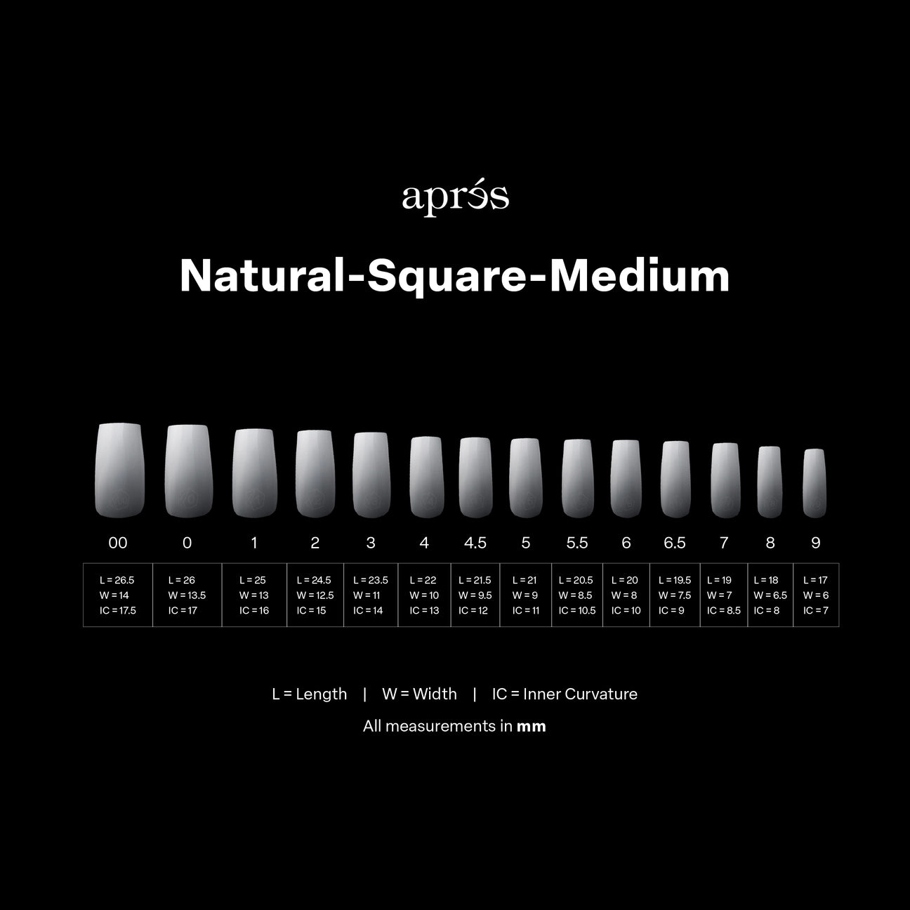 Ombré Gel-X® Natural Square Medium Tip Box – 210pcs