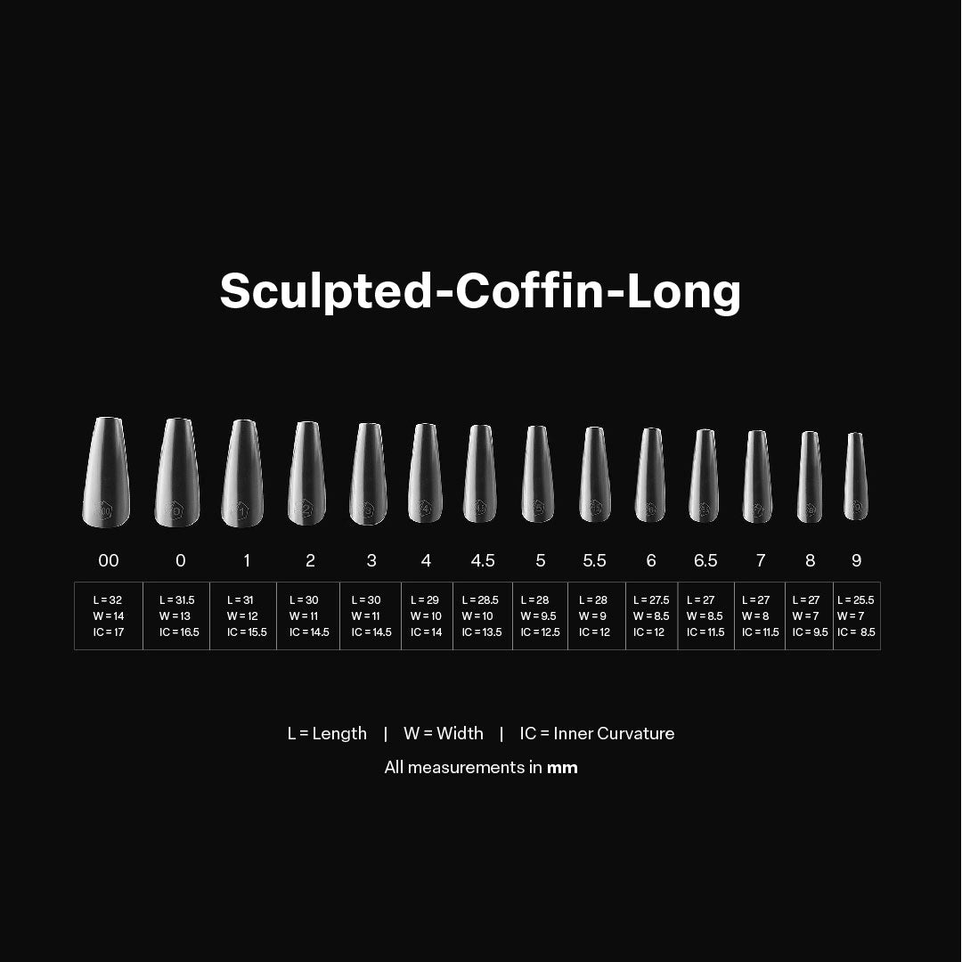 Gel-X® Sculpted Coffin Long Nail Tips – Mini Box (280pcs)