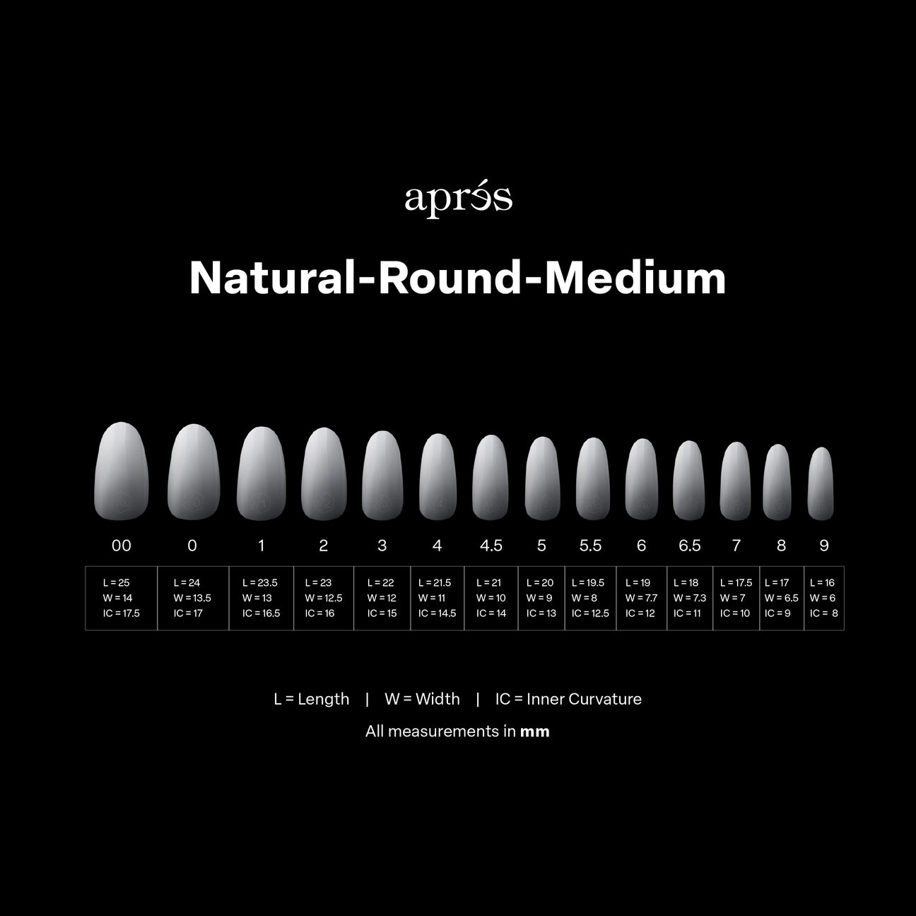 Ombré Gel-X® Natural Round Medium Tip Box – 210pcs