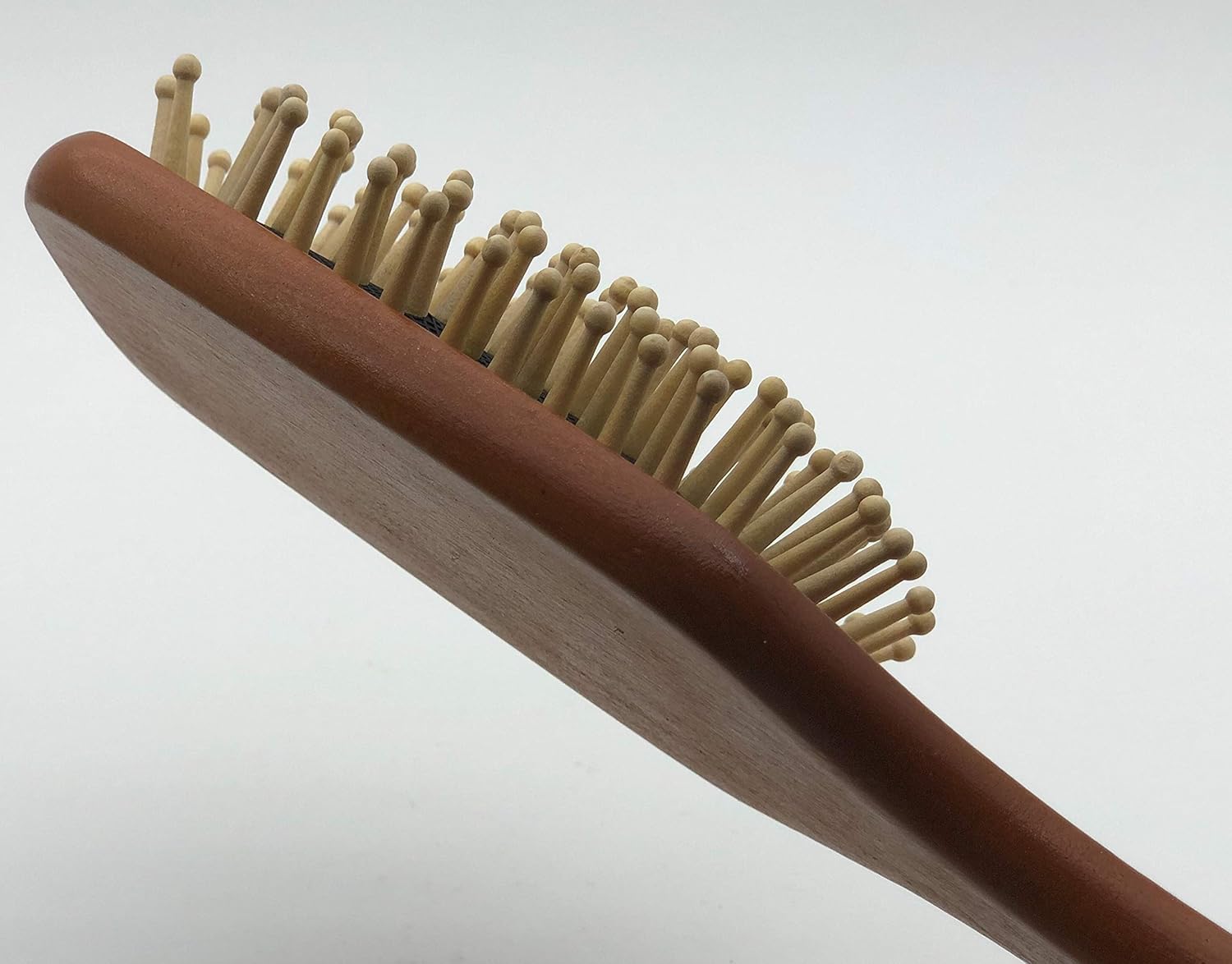 Hair Academie Wooden Paddle Antystatic Hair Brush with Bamboo Bristles for Massag