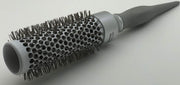 Round Hair Brush – Medium 33 mm Barrel – Ceramic-Coated Styling Brush for Daily Use – Lightweight, Vented Bristle Design – Grey Handle