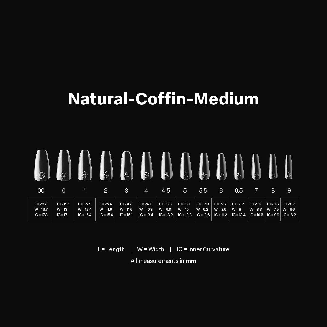 Gel-X Natural Coffin Medium Box of Tips 2.0 (600pcs)