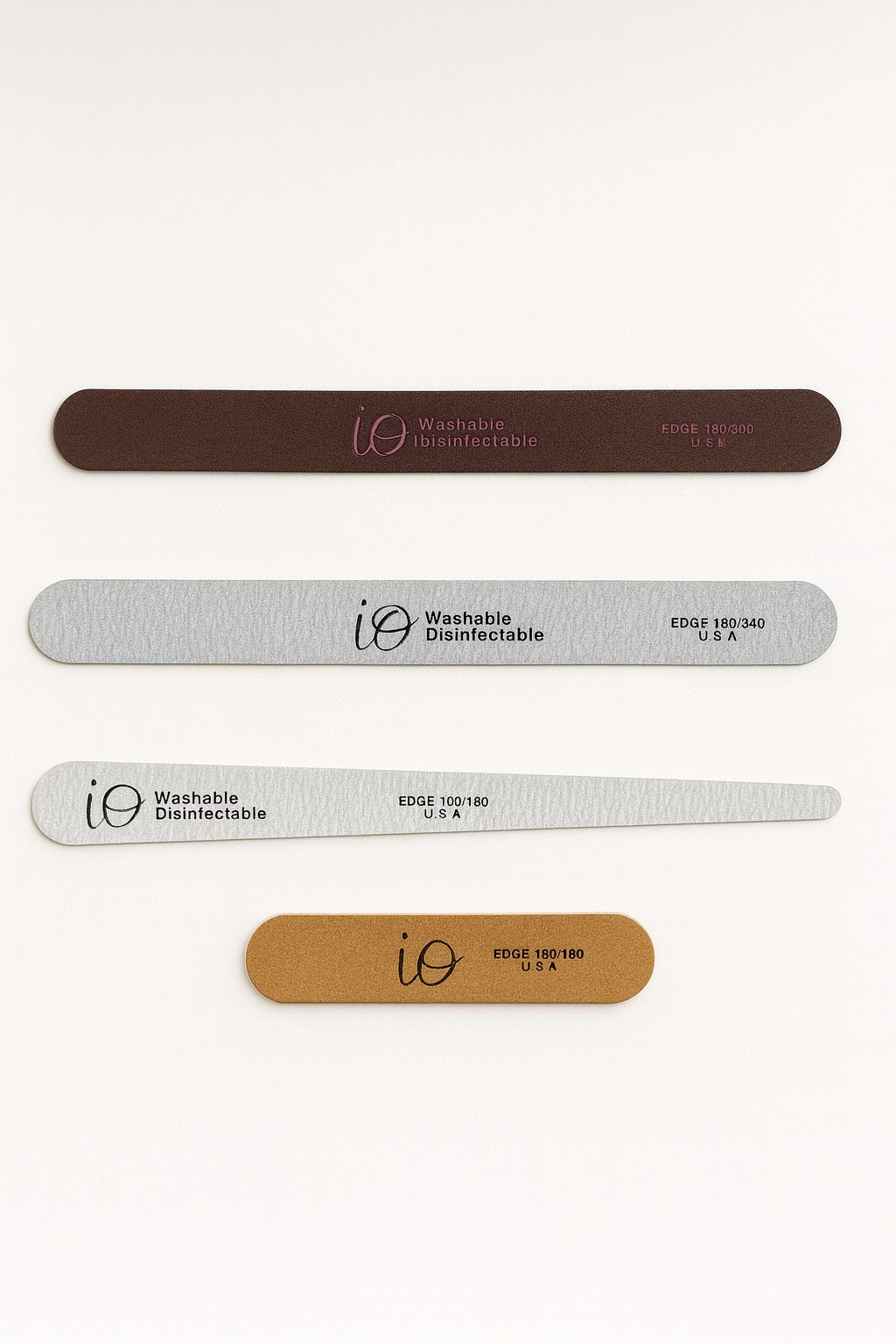 iO Mini Nail File 180/180 Grit – Washable & Disinfectable Emery Board