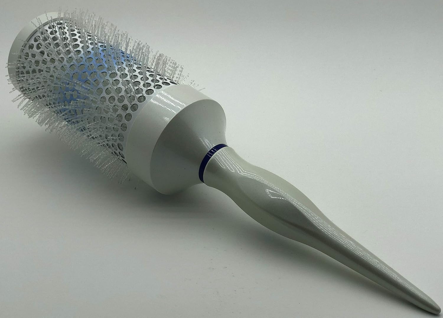 Professional Round Hair Brush – Extra Large 53mm Barrel, Lightweight Styling Brush for Blowouts & Volume, White