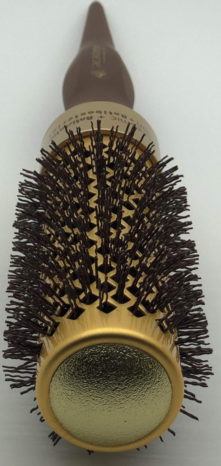 Medium Round Hair Brush 33mm – Gold Blow Dry Styling Brush for Medium-Length Hair