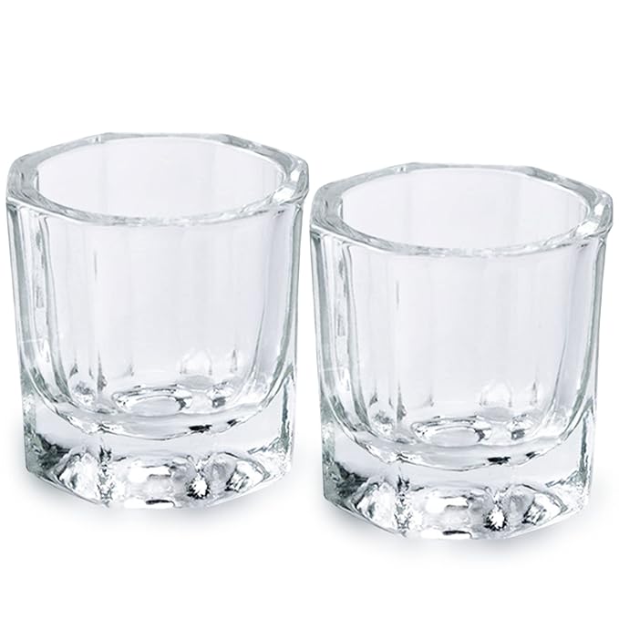 Nail Art Acrylic Liquid Powder Dappen Dish Glass Cup