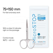 MicroStop Dry Heat Sterilization Pouches with class 4 indicator 75x150 mm (100 pcs)