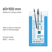 MicroStop PROzori Dry Heat Sterilization Pouches With Class 4 Indicator 60x100 mm (100 pcs)