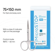 MicroStop PROzori Dry Heat Sterilization Pouches With Class 4 Indicator 75x150 mm (100 pcs)
