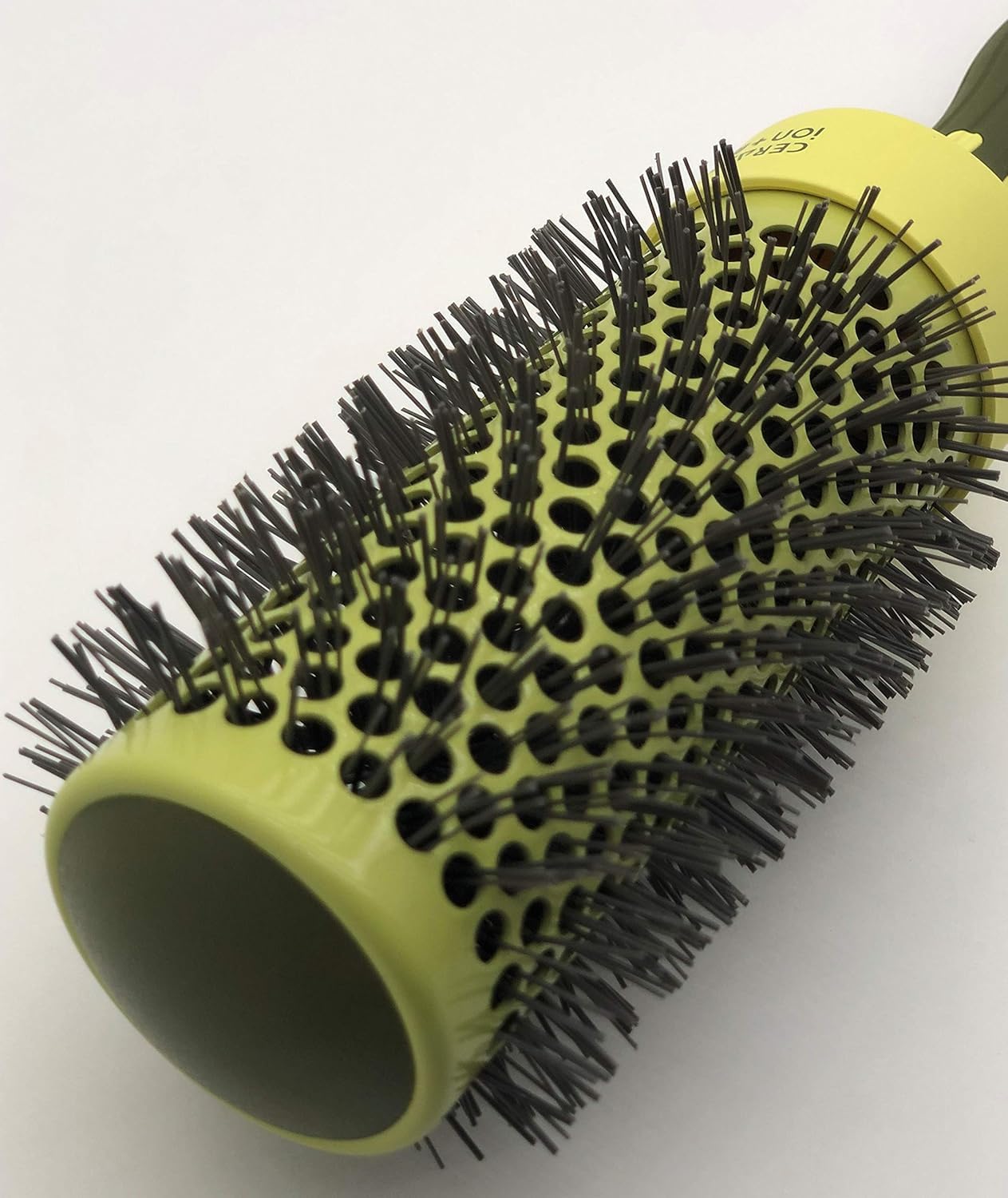 Thermal Round Hair Brush with Retractable Sectioning Pick (Small 25mm, Dark Green)