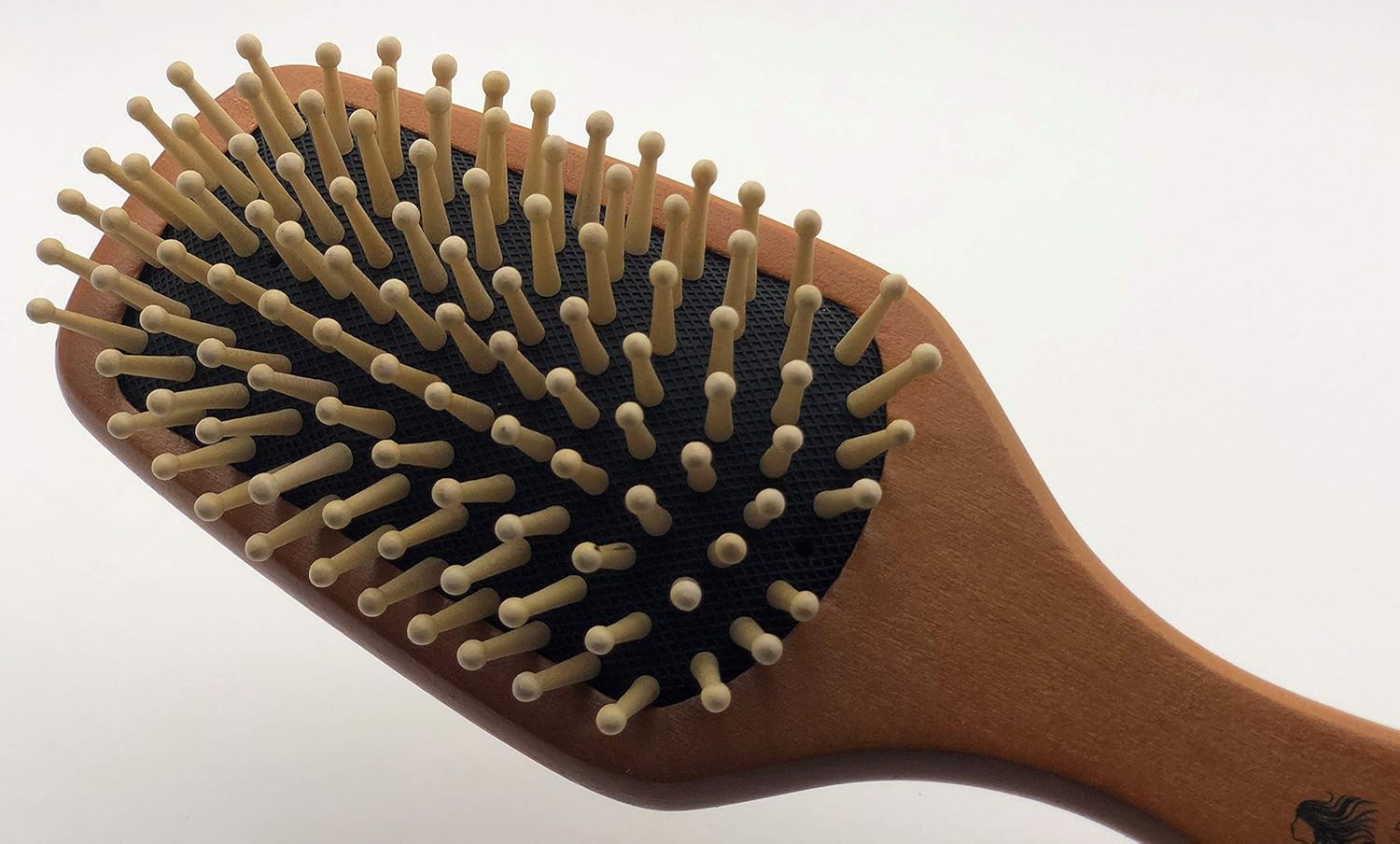 Hair Academie Wooden Paddle Antystatic Hair Brush with Bamboo Bristles for Massag