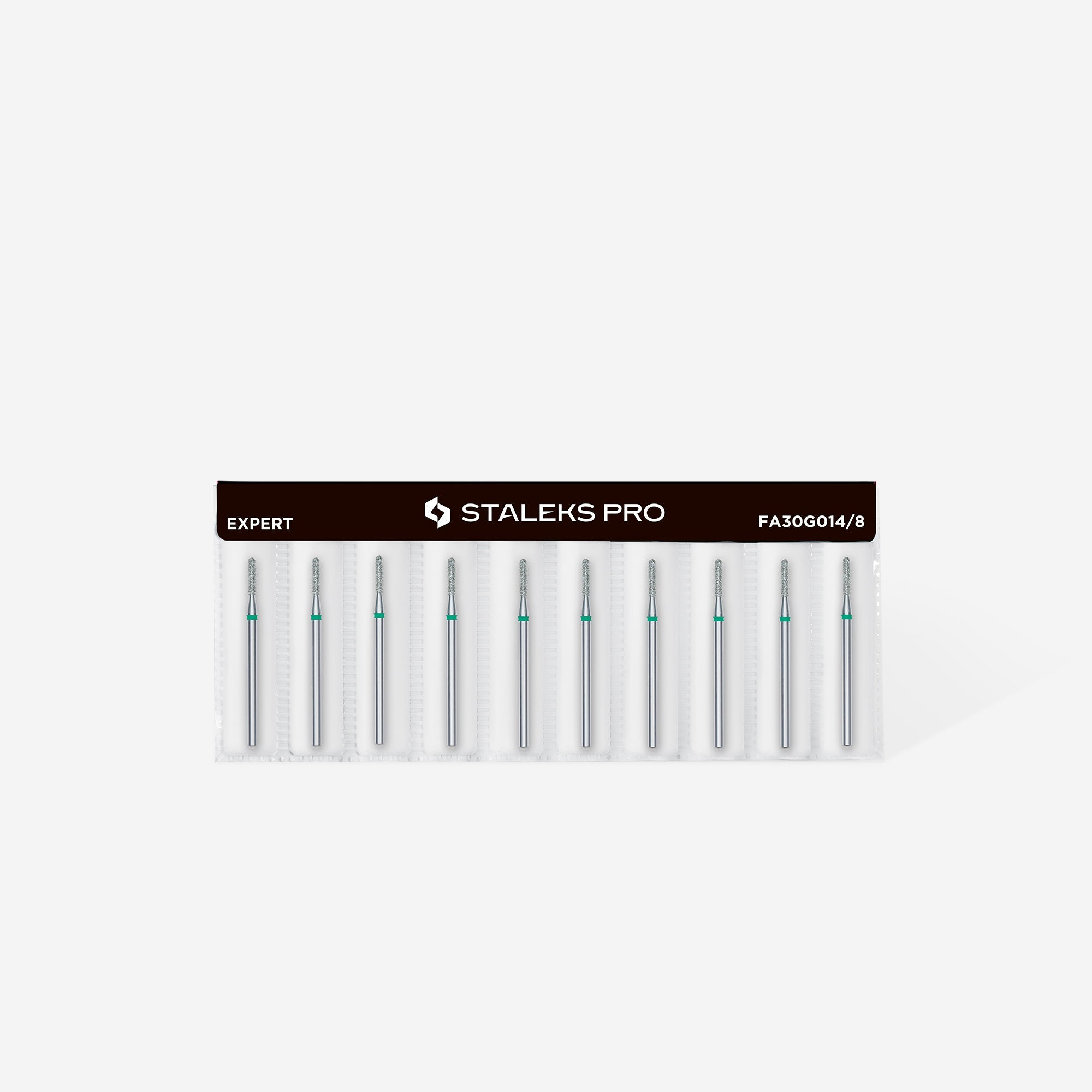 Staleks Diamond nail drill bit "rounded cylinder" green, 1.4 mm