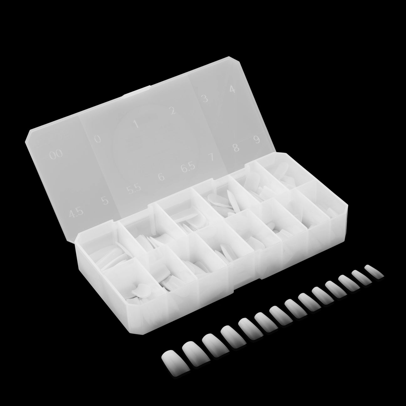 Ombré Gel-X® Natural Square Medium Tip Box – 210pcs