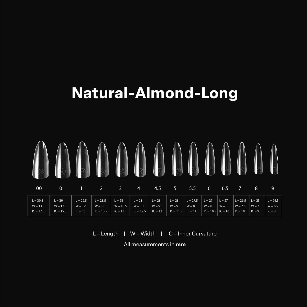 Gel-X® Natural Almond Long Nail Tips – Mini Box (280pcs)