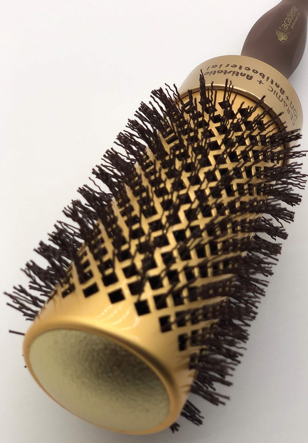 Round Hair Brush – Large 43mm Gold Barrel – Professional Styling Brush for Blow Drying & Volume