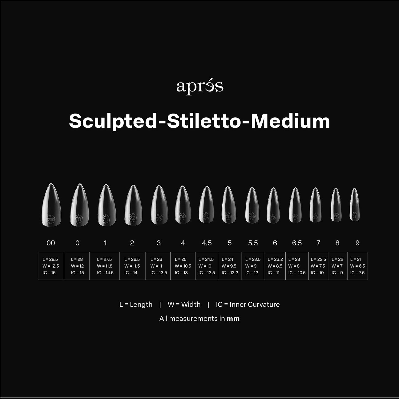 Gel-X® Sculpted Stiletto Medium Nail Tips – Mini Box (280pcs)