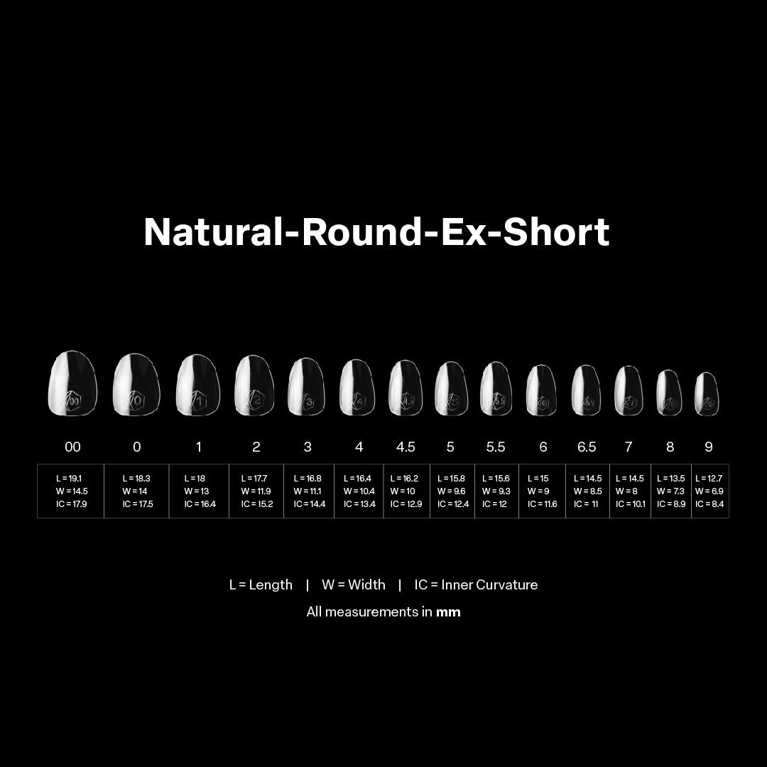 Gel-X® Natural Round Extra Short Nail Tips – Mini Box (280pcs)