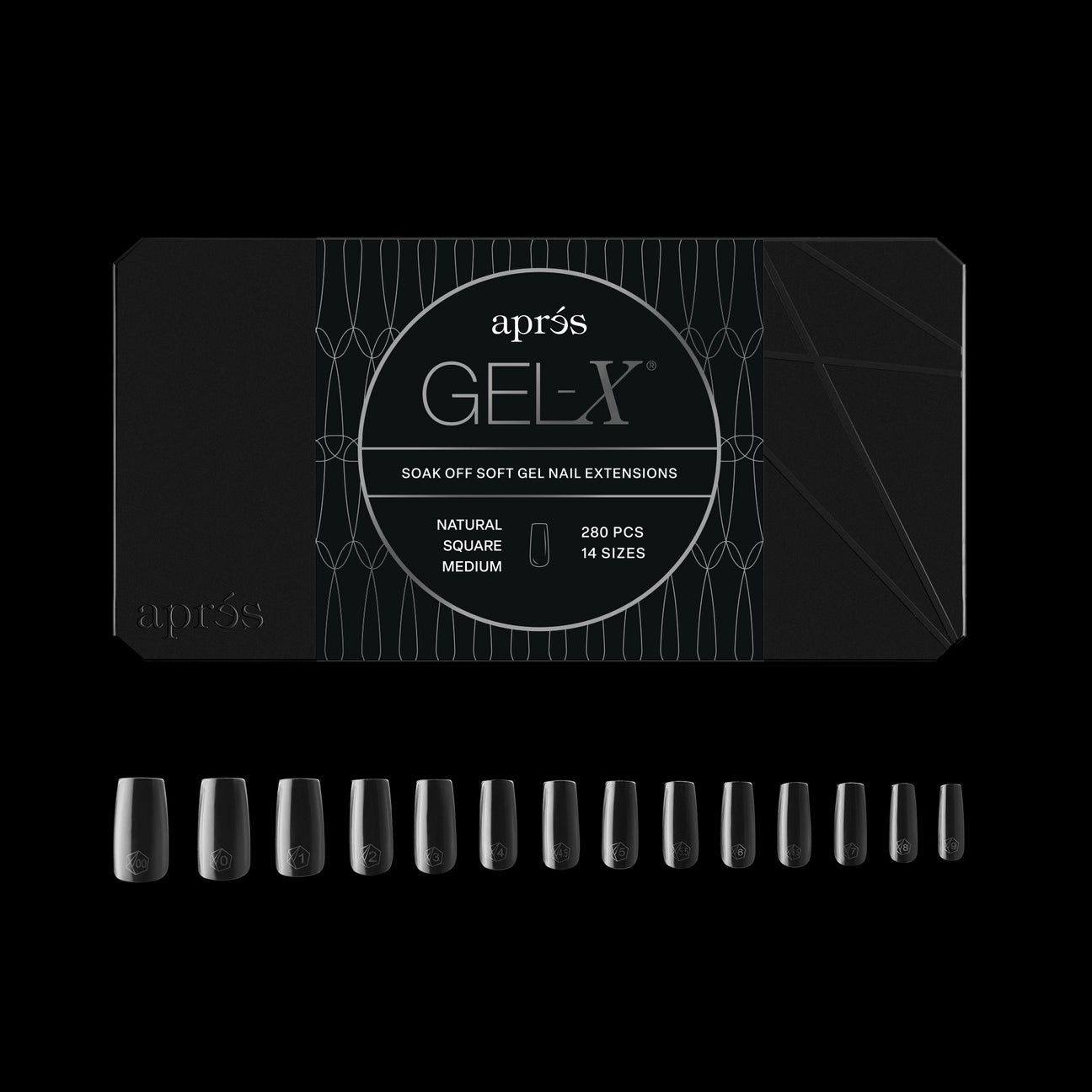 Gel-X® Natural Square Medium Nail Tips – Mini Box (280pcs)