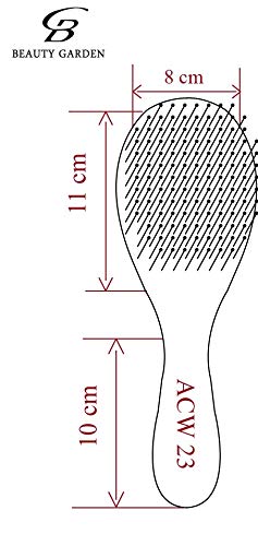 Hair Academie Wooden Round Antystatic Hair Brush with Iron Bristles for Massag