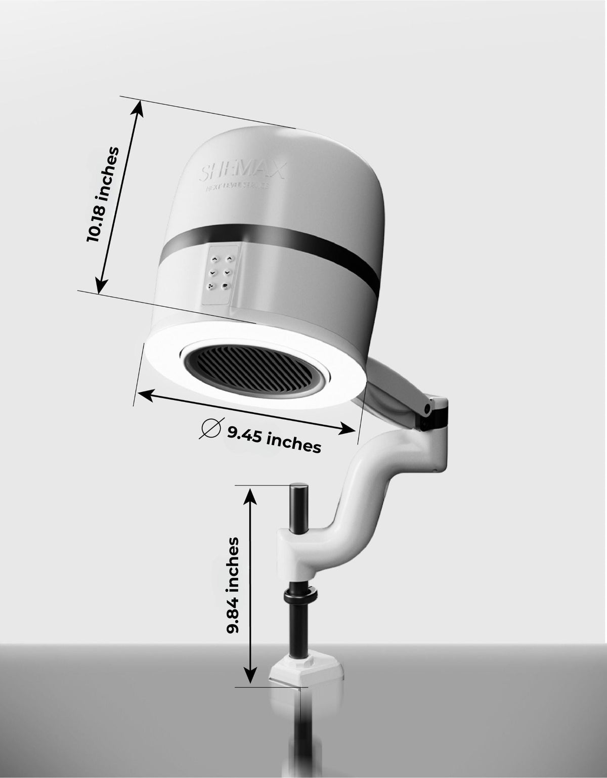 New Shemax Duo Pro White — Professional manicure nail dust collector