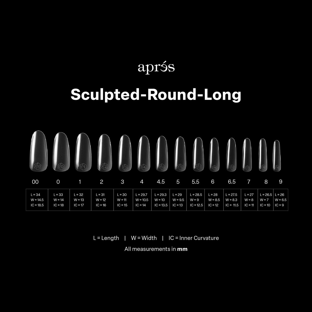 Gel-X® Sculpted Round Long Nail Tips – Mini Box (280pcs)