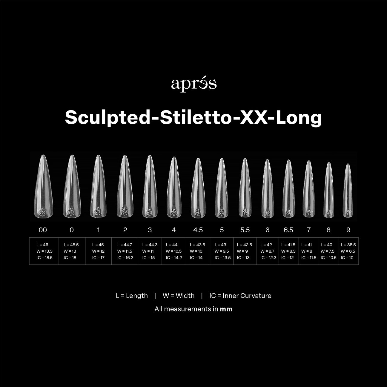 Gel-X® Sculpted Stiletto XXL Nail Tips – Mini Box (210pcs)
