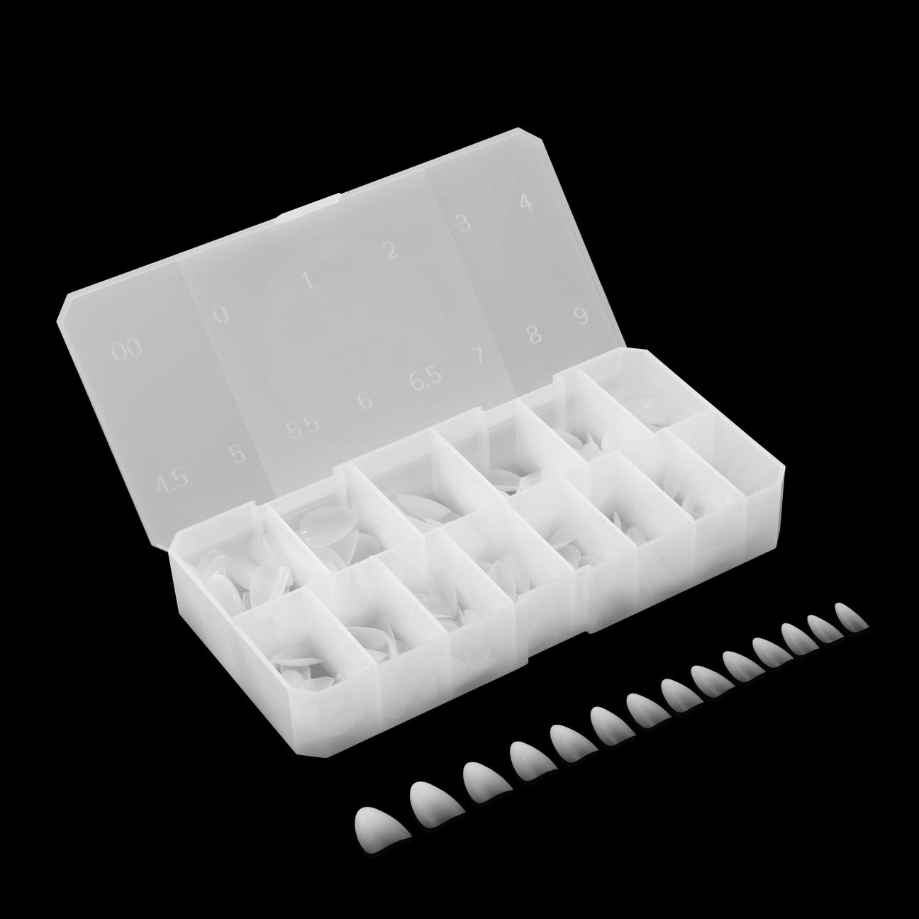Ombré Gel-X® Natural Almond Short Tip Box – 210pcs