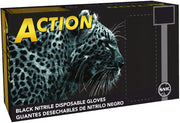 SMC 83000 Series Black nitrile powder free industrial gloves M