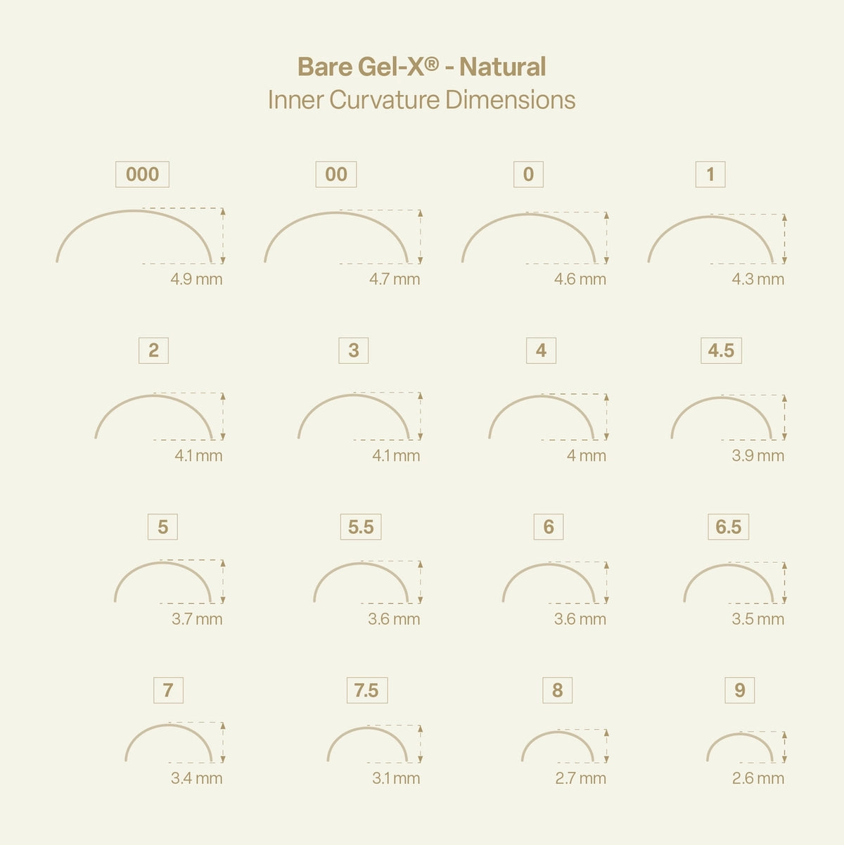 Aprés Bare Gel-X Natural Box of Tips 16 Sizes 280pcs