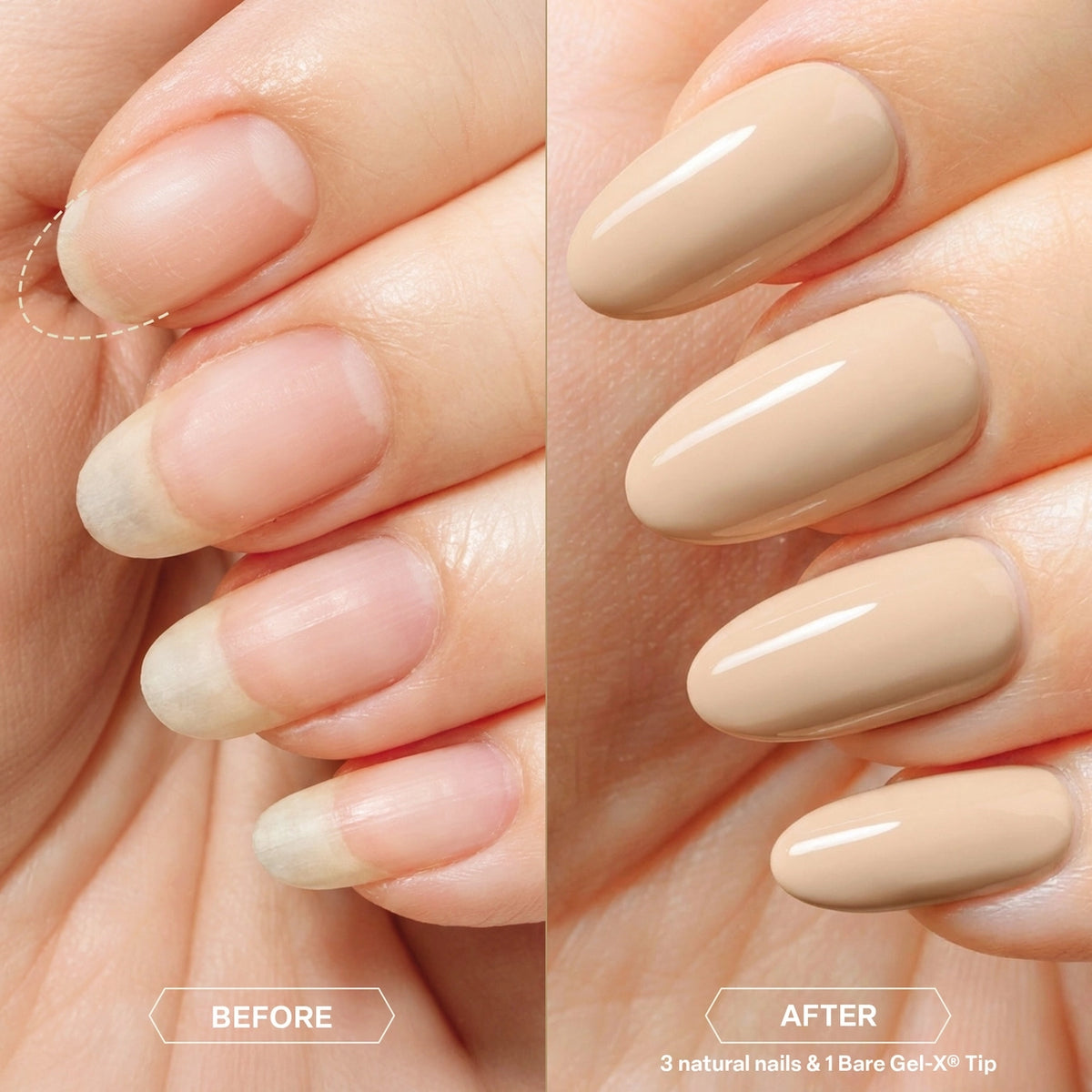 Aprés Bare Gel-X Sculpted Box of Tips 16 Sizes 280pcs