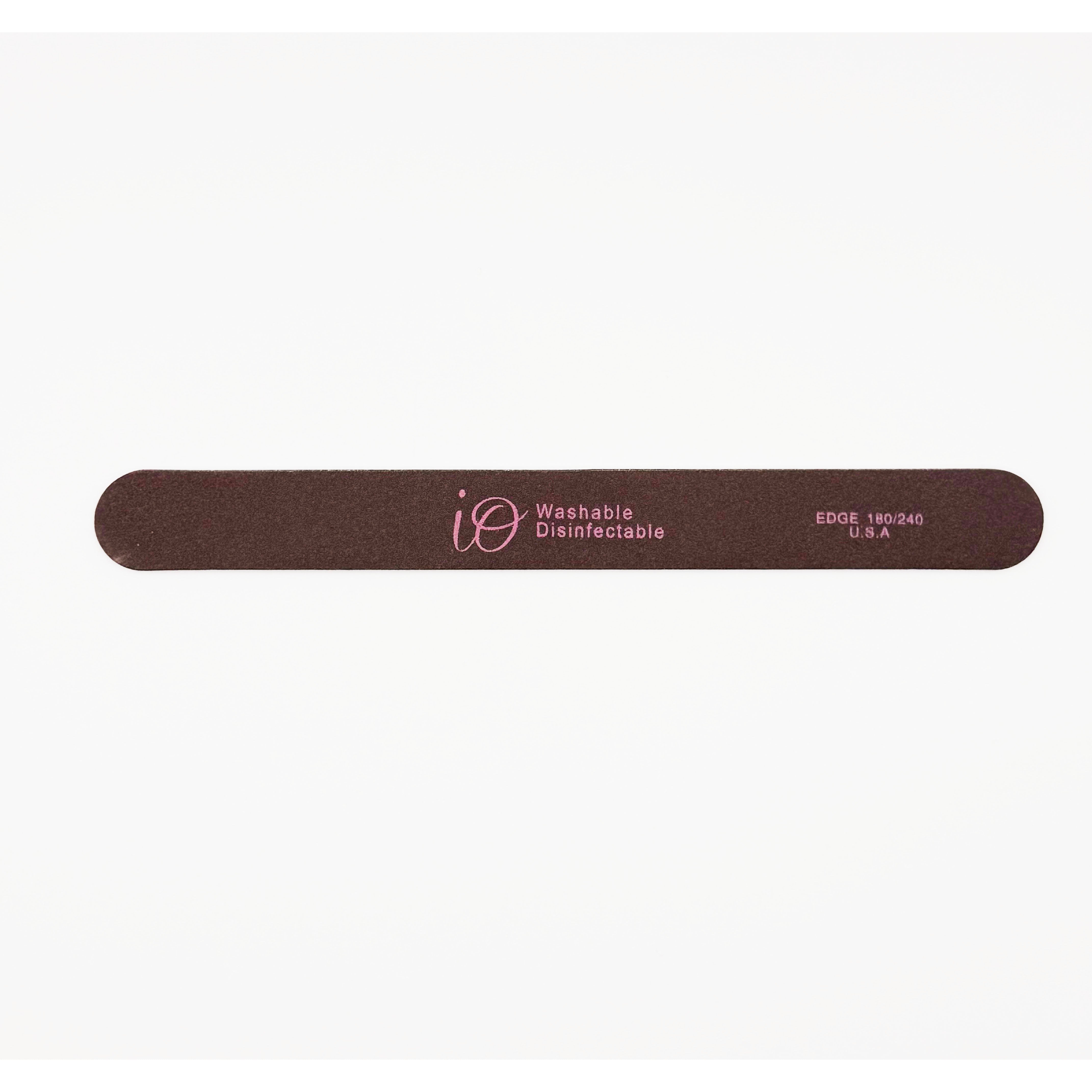 iO Professional Nail File 180/240 Grit – Washable & Disinfectable Emery Board