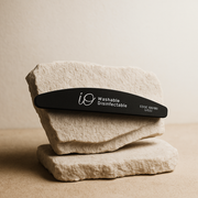 iO Professional Nail File 100/180 Grit – Washable & Disinfectable Half-Moon Emery Board