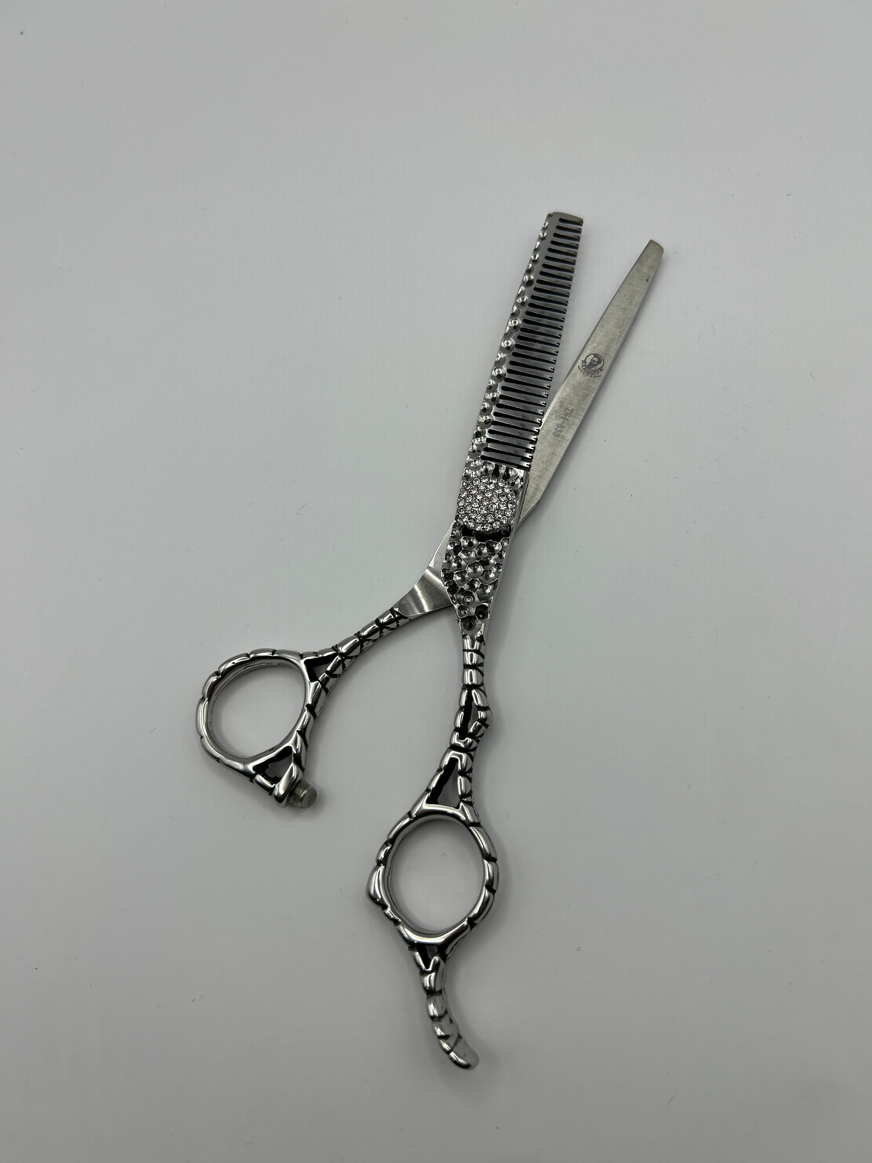 Baron Professional Hair Thinning Scissors – Stainless Steel Texturizing Shears (Silver)