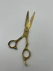 Baron Professional Gold Hair Cutting Scissors – Decorative Stainless Steel Salon Shears