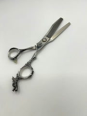 Baron Premium Hair Thinning Shears – Stainless Steel Decorative Texturizing Scissors