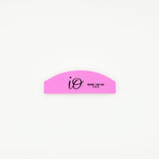 iO Mini Nail File 100/180 Grit – Washable & Disinfectable Half-Moon Emery Board, Pink