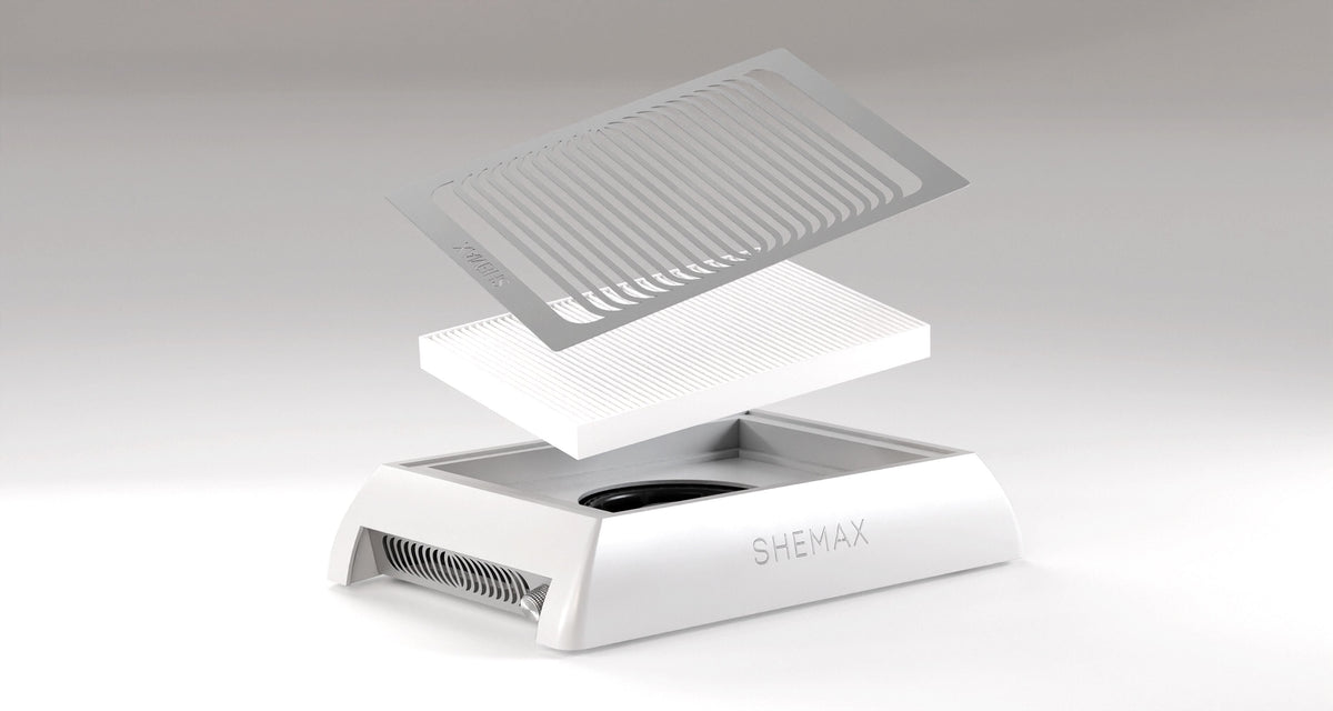 New Shemax Style X-Pro White — Professional manicure nail dust collector