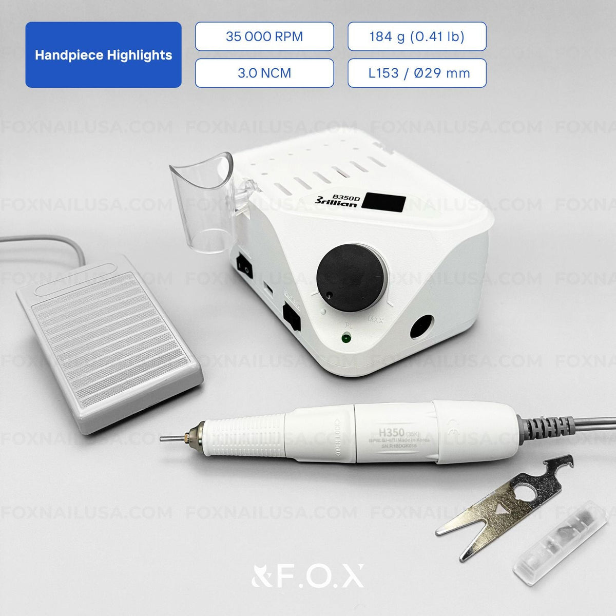 Saeshin Brillian B350D + H350 White 35k RPM SET