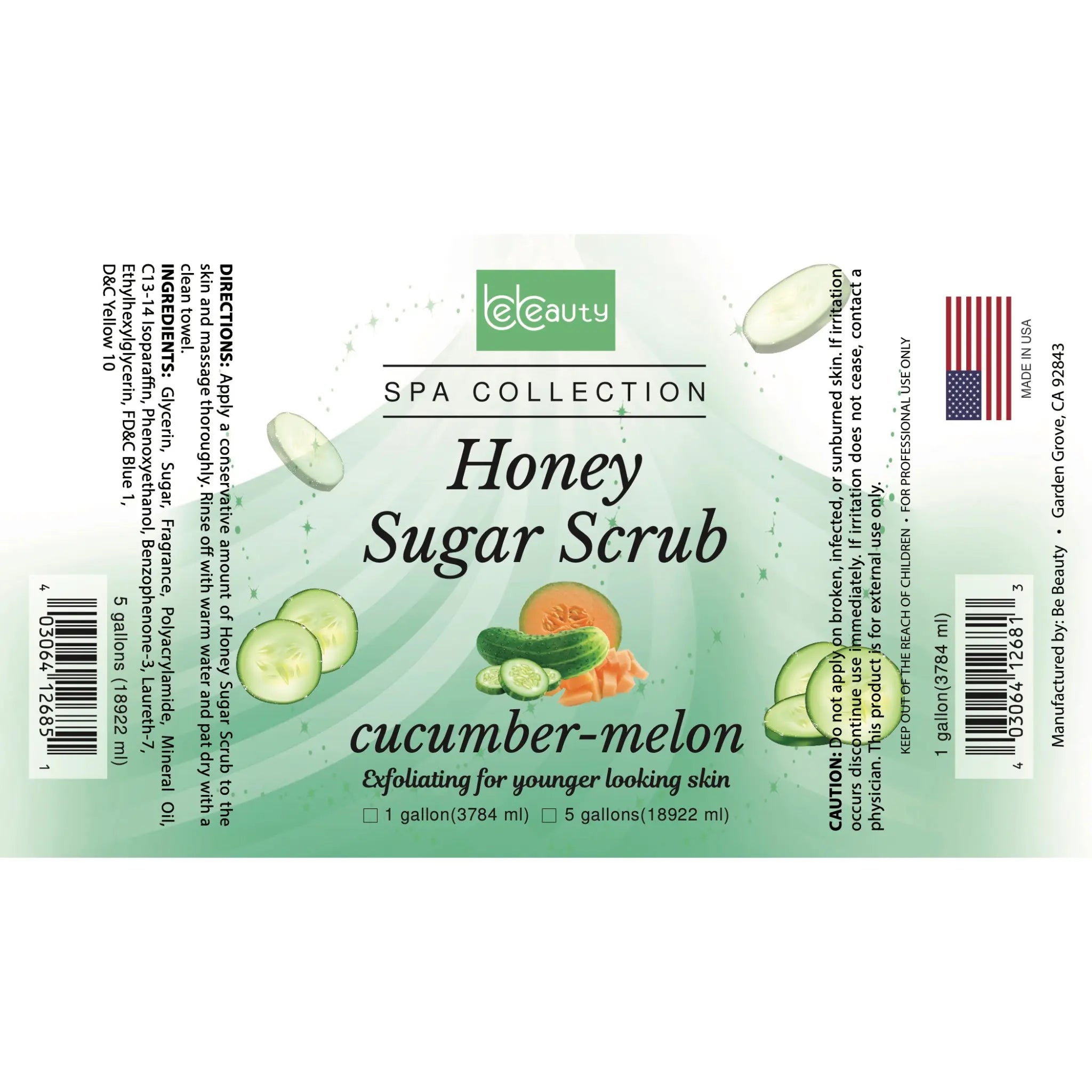 Cucumber Melon Honey Sugar Scrub