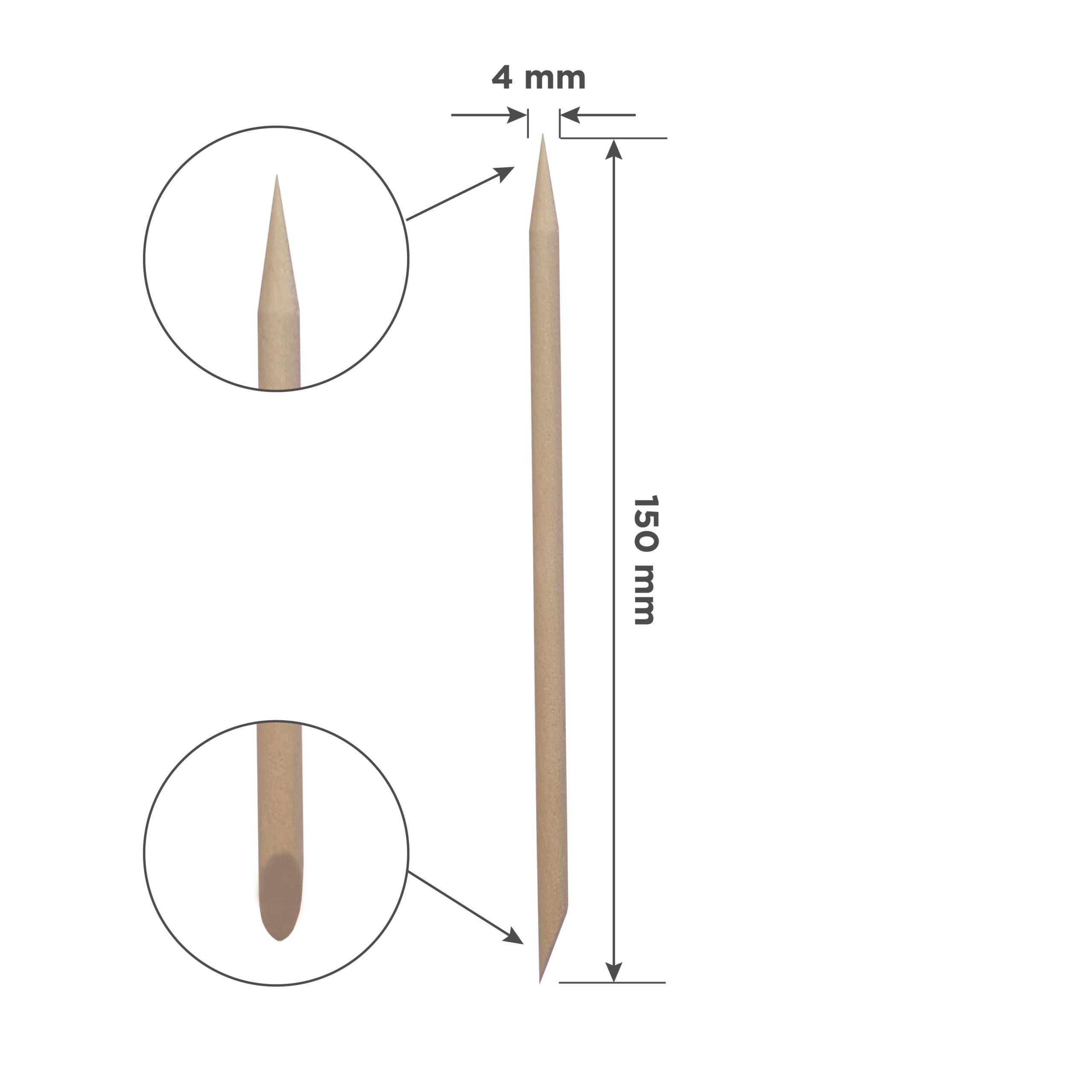 Orange stick STALEKS PRO for manicure, wooden 150 mm (10 pcs)
