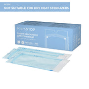 MicroStop self-adhesive pouches for AUTOCLAVE sterilization ONLY, 90x230 mm (200 pcs)