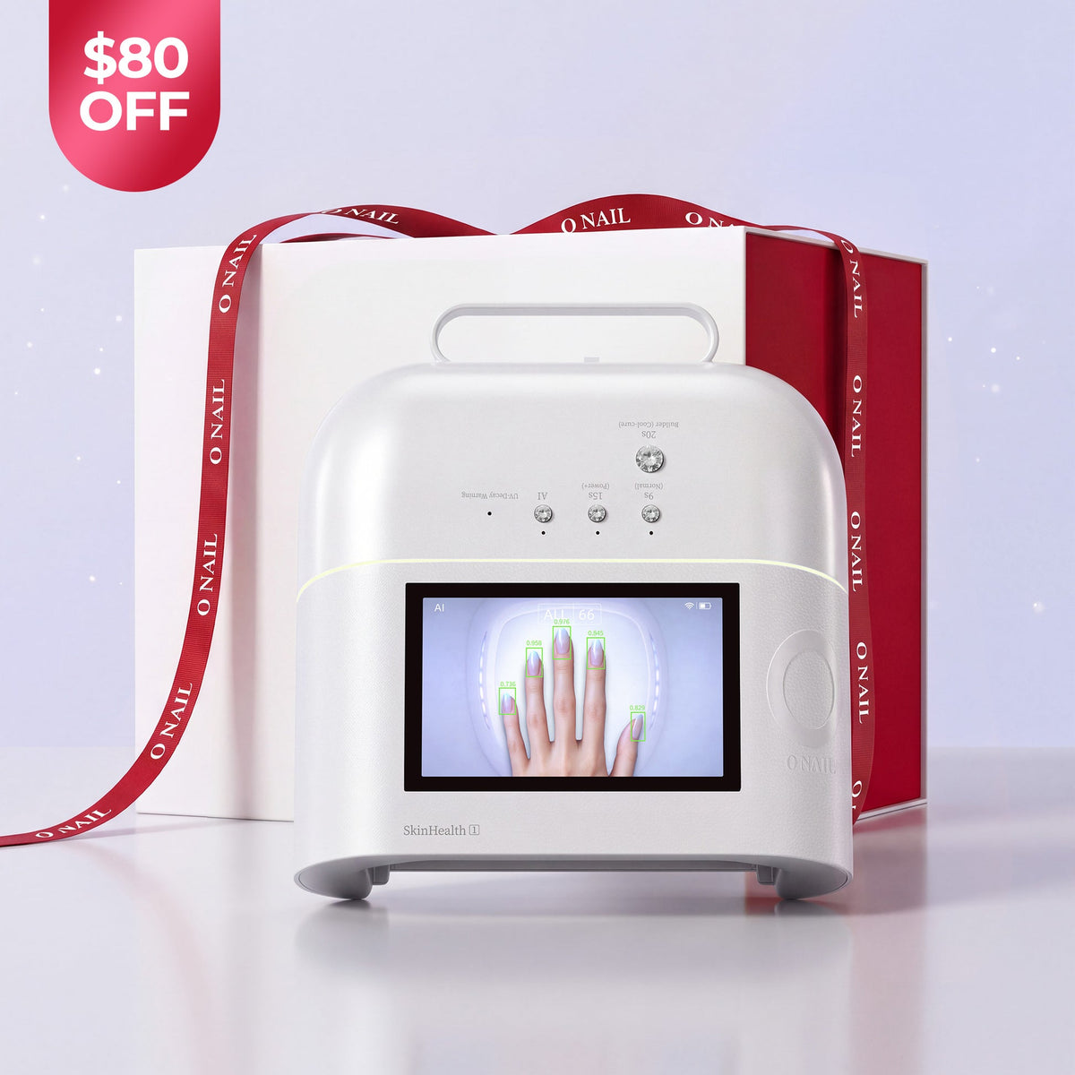 ONAIL 1 Pro Max rechargeable AI nail lamp in white