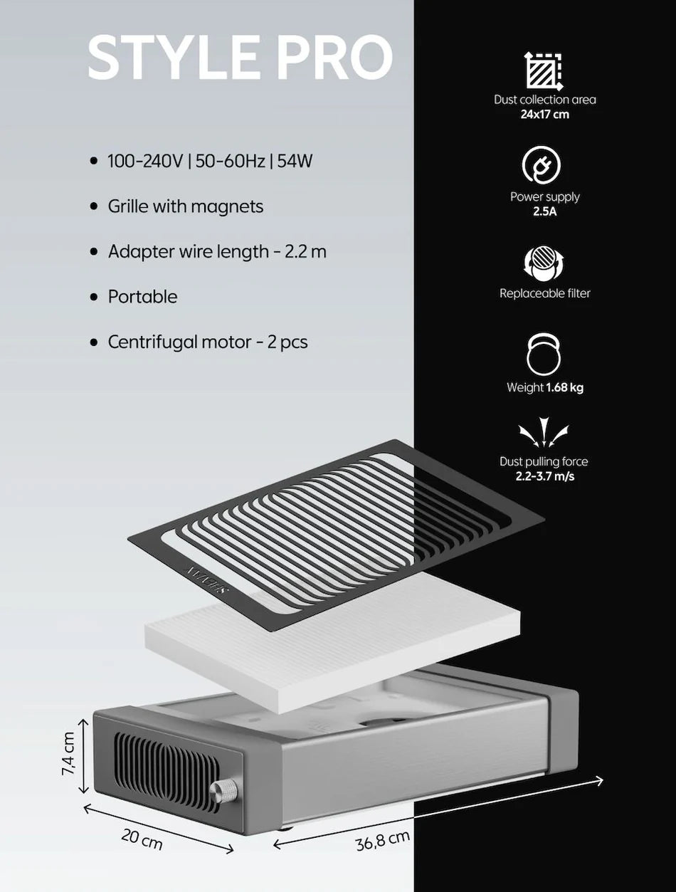 Shemax Style Pro White nail dust collector