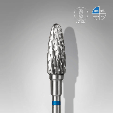 Staleks Carbide nail drill bit "corn" blue, 5 mm