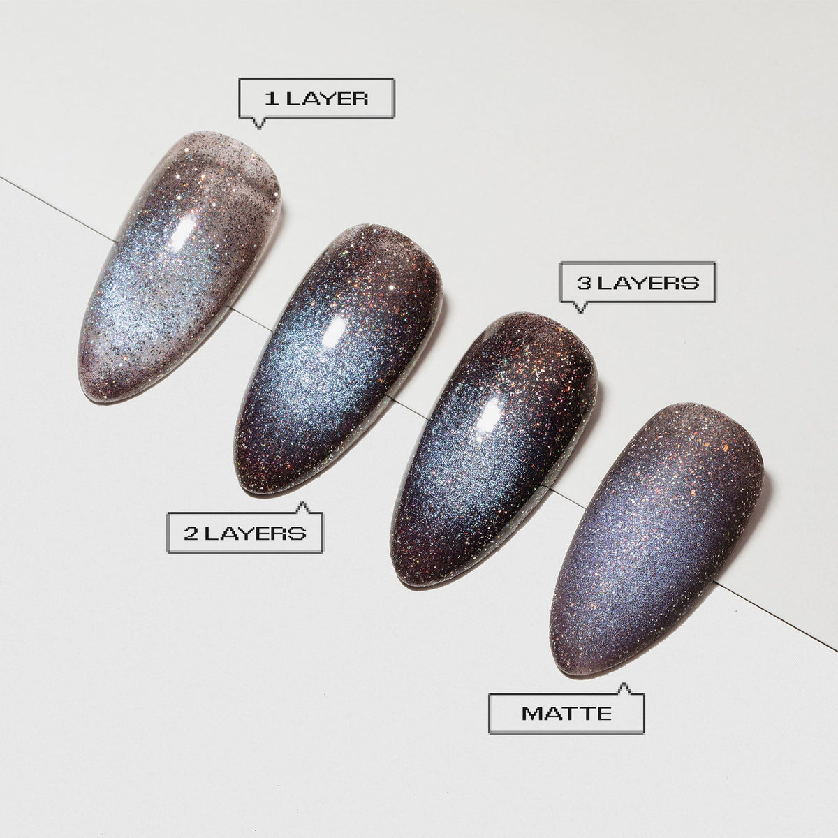 Apres Buffering FG12 Flash Glitter Cat Eye Gel Polish 10 ml