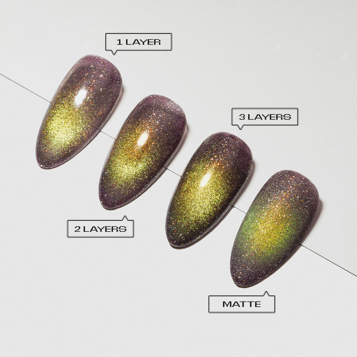 Apres Matrix Glow FG13 Flash Glitter Cat Eye Gel Polish 10 ml
